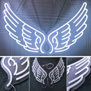 Axyaa Angel Wing Pink Neon LED Sign for Girl Bedroom and Wedding Decor