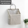 Axyaa Cotton Linen Wall Organizer - Multi-Pocket Hanging Pouch for Dorm, Bedroom & Desktop