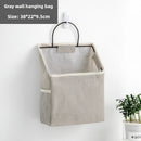 Axyaa Cotton Linen Wall Organizer - Multi-Pocket Hanging Pouch for Dorm, Bedroom & Desktop