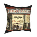 Axyaa Vintage Cinema Ticket Pillowcase 45x45cm
