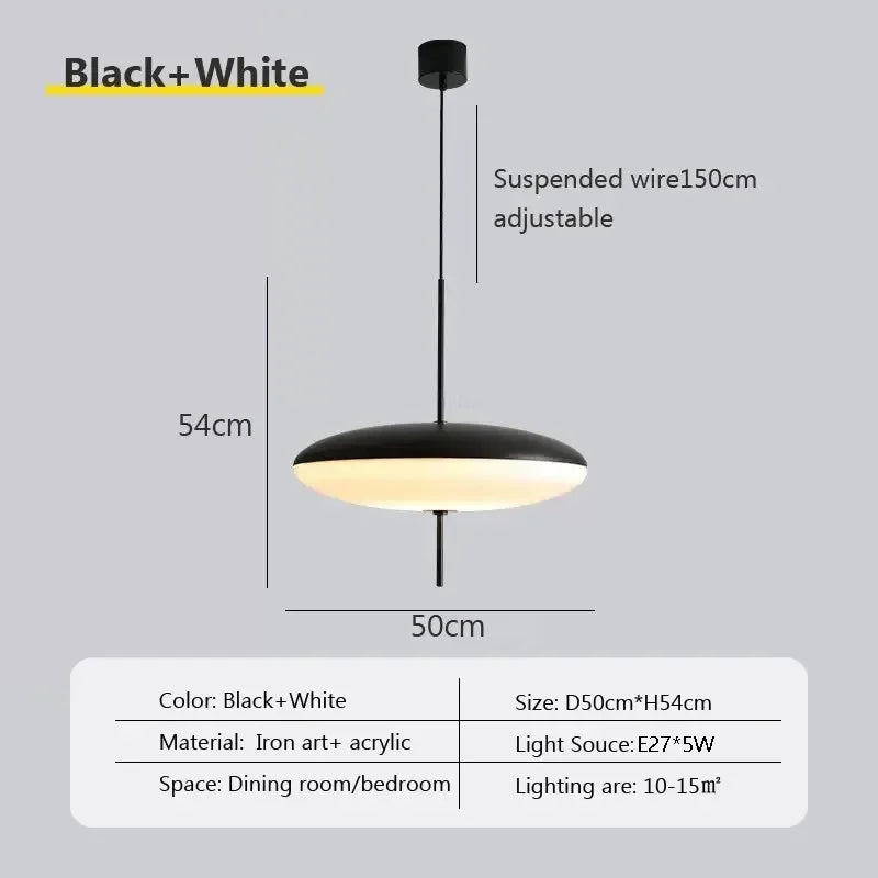 Axyaa Nordic LED Saucer Pendant Light for Home Decor