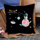 Axyaa Astronaut Theme Pillow Cover Set for Home Decor - 45*45 Size