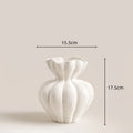 Axyaa White Frosted Grain Bud Vase: Ceramic Floral Arrangement Handicraft
