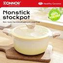 Axyaa Double Ear Non-Stick Soup Pot with Lid - Home Kitchen Cookware