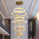Axyaa Crystal Chandeliers: Modern LED Ceiling Lights for Living Room