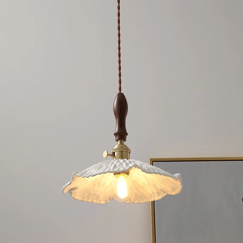 Axyaa Nordic LED Pendant Lamp Ceramic Copper Hanging Light Fixtures