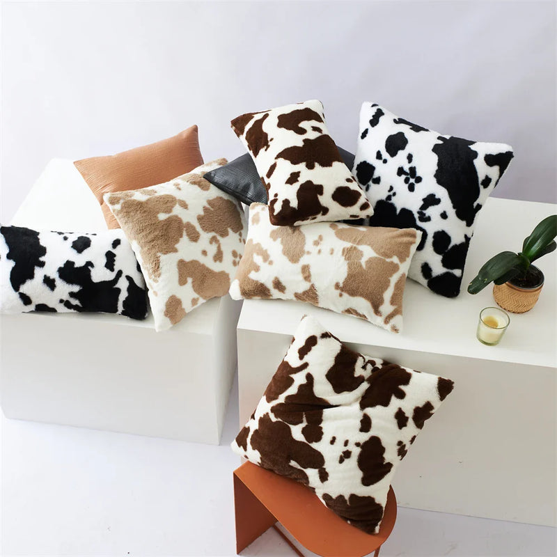Cow Pattern Pillow Cover 45x45cm by Axyaa: Home Decor for Sofa Living Room