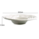 Axyaa Ceramic Dinner Set - Creative Irregular Shaped Tableware for Pasta, Soup, Snacks, Desserts