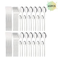 Axyaa Stainless Steel Cutlery Set - 32 Piece Western Flatware Silverware Kit