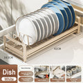 Axyaa Stainless Steel Dish Storage Rack Drawer Organizer