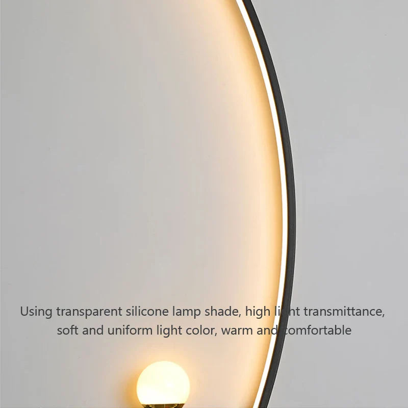 Axyaa Black Gold LED Wall Sconce for Bedroom Study Indoor Lighting