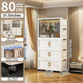 Axyaa Transparent Foldable Wardrobe - Large Capacity Bedroom Organizer