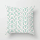Axyaa Mint Green Geometric Print Lumbar Pillowcase
