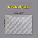 Axyaa A4 Transparent Plastic File Bag Snap Button Organizer Stationery Storage