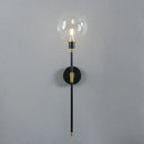 Axyaa Modern Black Iron Glass Ball Wall Lamp for Living Room Bedroom Decor