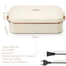 Axyaa Electric Heated Lunch Box Food Warmer Set Stainless Steel Container, Portable Office School Home Heating