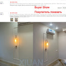 Axyaa Glass Wall Light in Smoke Gray Amber Milky White Green for Bedroom Living Room Kitchen