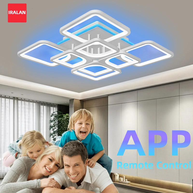 Axyaa RGB LED Ceiling Light: Colorful Dimming for Dining Room & Bedroom