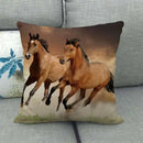 Axyaa Horse Print Cushion Covers: Animal Pillow Cases for Home Decoration