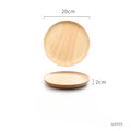 Axyaa Solid Wood Round Tea Plate for Desserts, Fruits, and Snacks