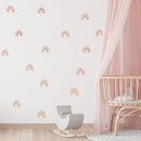 Axyaa Boho Polka Pink Rainbow Wall Stickers Nursery Art Decal Girls Bedroom Vinyl