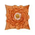 Axyaa Velvet Flower Cushion Cover in Yellow Blue White Pink, Handmade Luxury Pillowcase