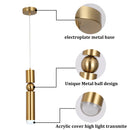Axyaa Brass Single Head Pendant Lights for Restaurant & Bar, Modern Loft Bedroom Chandeliers