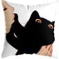 Axyaa Cute Cat Kiss Love Pillowcase 45x45cm - Home Decor Short Plush Pillow Cover