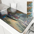 Axyaa Watercolor Buildings Drying Mat