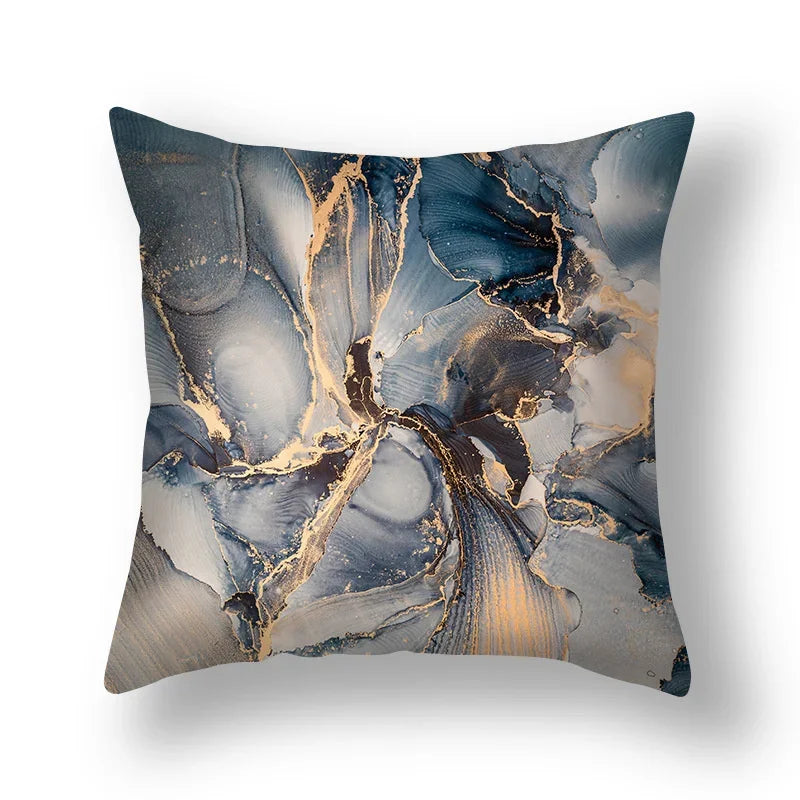 Axyaa Marble Pattern Cushion Cover Set for Home Decor