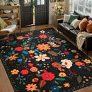 Axyaa Bohemian Style Vintage Living Room Carpet - Large Non-slip Area Rug