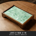 Axyaa Bamboo Flower Tea Tray Cake Rack Teaware Storage Board Tea Furniture