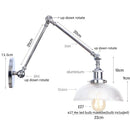Axyaa Industrial Loft Swing Arm LED Wall Sconce with Pull Chain Switch