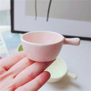 Axyaa Ceramic Seasoning Plates with Handles and Mini Milk Cups