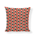 Axyaa Cartoon Cat Linen Cushion Cover - Home Decor Essential for Sofa, Living Room, or Bed