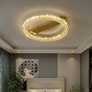 Axyaa Luxury Crystal Oval LED Pendant Dining Room Light