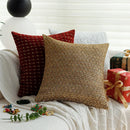 Axyaa Gold Wool Knitted Christmas Cushion Cover for Home Decoration