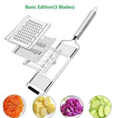 Axyaa Stainless Steel Vegetable Slicer Cutter Set for Multi-Purpose Shredding and Grating