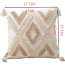 Axyaa Nordic Geometric Plush Pillowcases with Tassel - Bohemian Style Home Decor