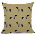 Axyaa Christmas Sausage Style Cushion Cover | Festive Dog Decorative Pillow Cover 45x45cm
