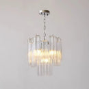 Axyaa Pink & White Glass Art LED Chandelier for Living Room