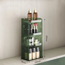 Axyaa Makeup Shelf Organizer Clear Vertical Jewelry Display Stand