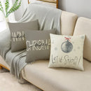 Axyaa Christmas Throw Pillow Covers - Zigzag Reindeer Red Pillowcase
