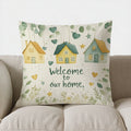 Axyaa House & Heart Decor Cushion Cover for Sofa Bedroom Car