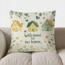Axyaa House & Heart Decor Cushion Cover for Sofa Bedroom Car
