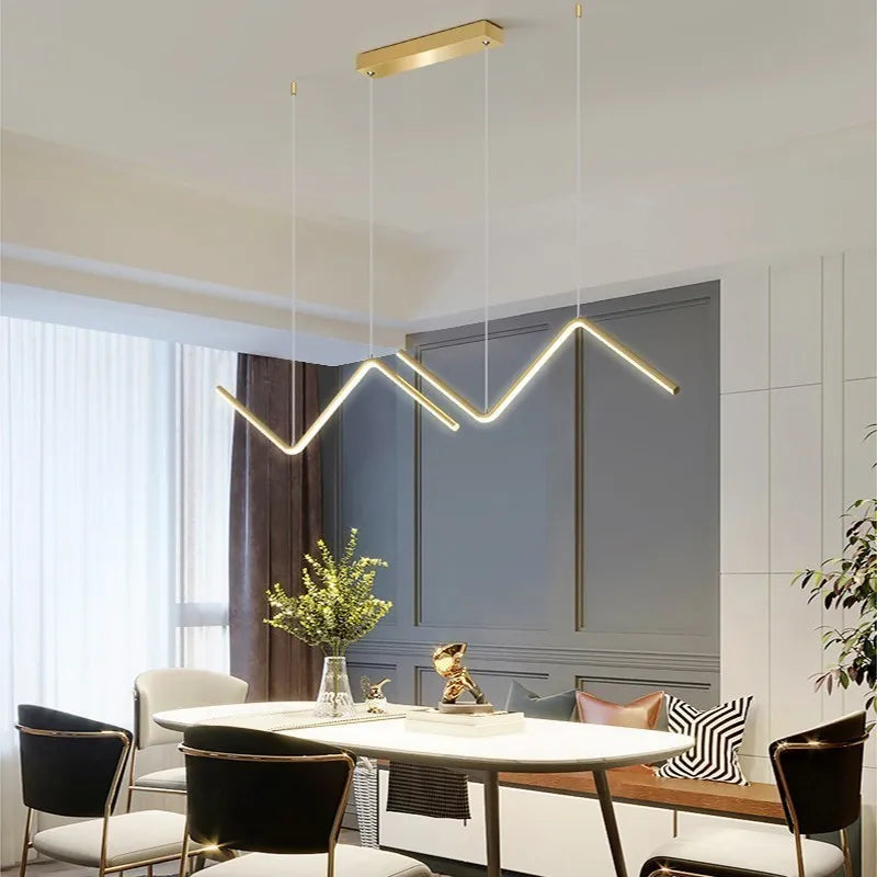 Nodic Gold LED Pendant Chandelier by Axyaa for Indoor Decor & Lighting