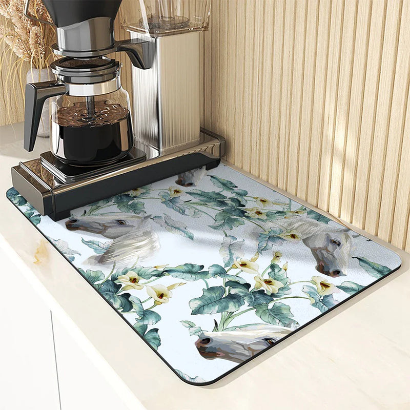 Axyaa Non-Slip Absorbent Drying Mat for Kitchen Counter and Tableware