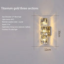 Axyaa Crystal LED Wall Sconce: Modern Luxury Home Lighting for Bedside, Foyer, Hotel Room