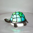 Stained Glass Turtle Night Light - Colorful Glass Lamp, Art Deco Style by Axyaa