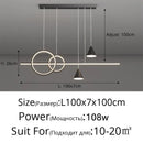 Axyaa Modern Minimalist Dining Room Pendant Lights Black White Chandelier Fixtures